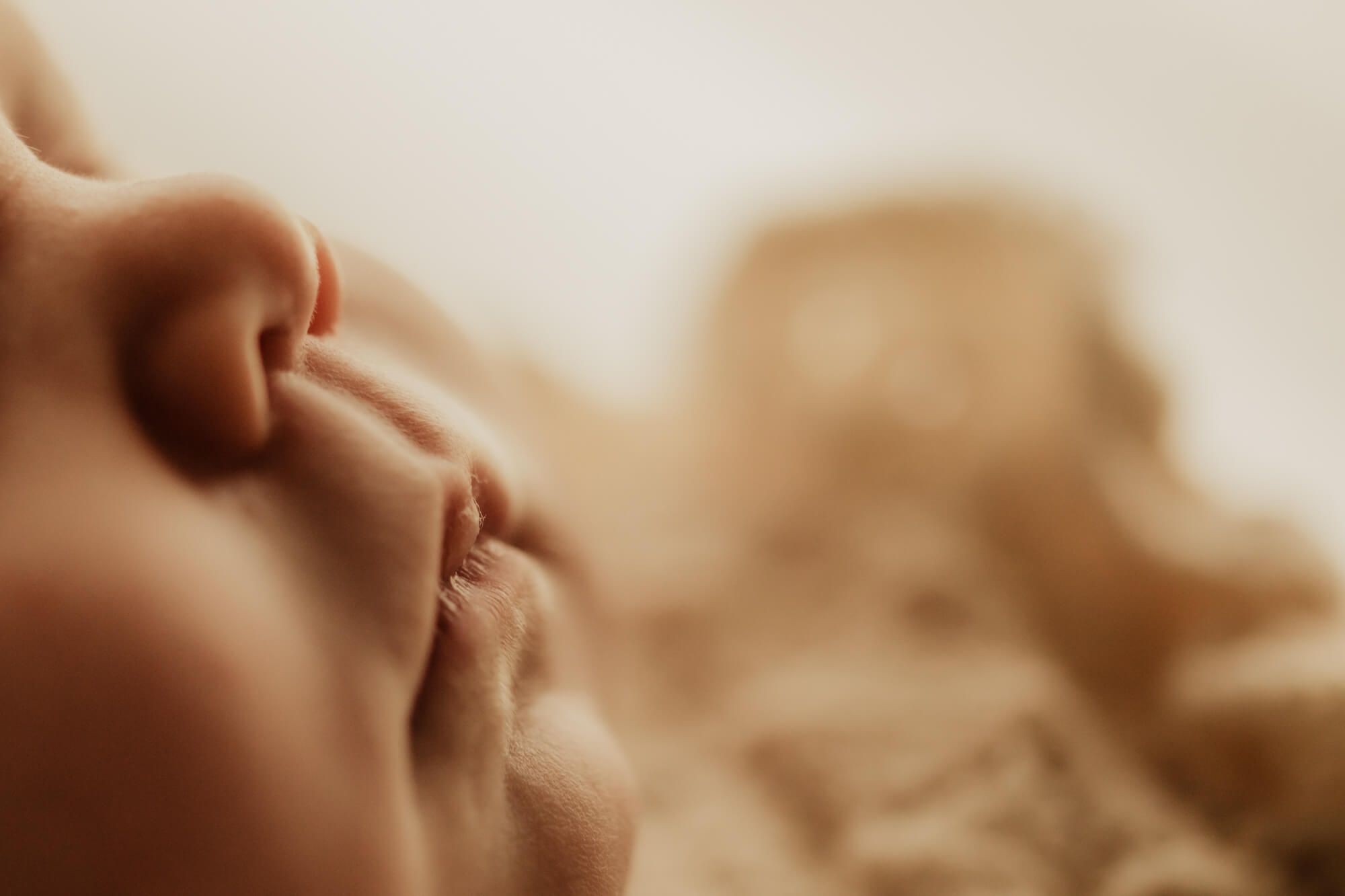 Details of a newborn baby face and mouth doula oklahoma city