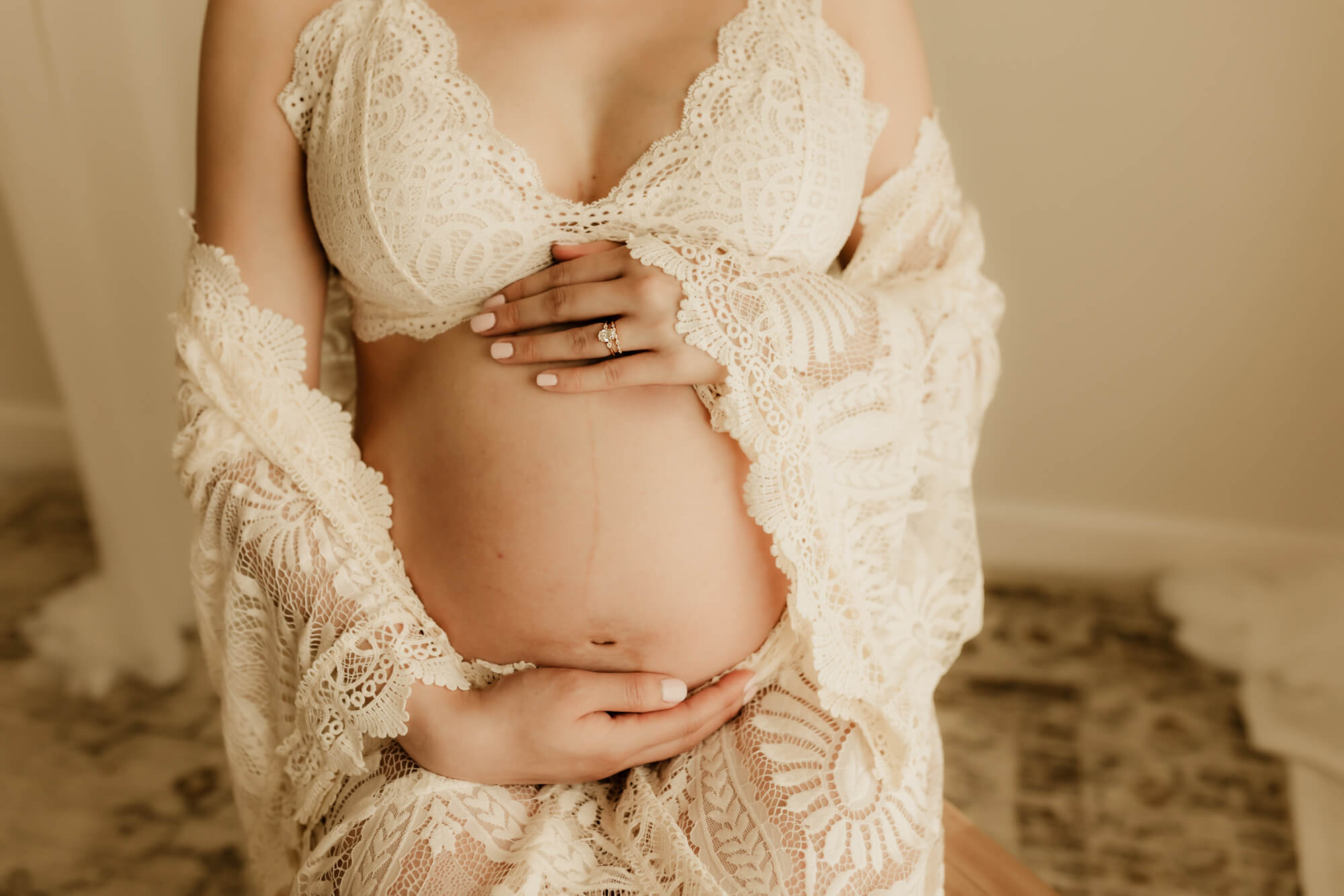 Portrait of a baby bump, prenatal massage okc.